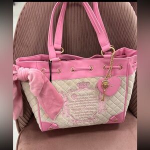 NWT Juicy Couture Juicy Tale Tote Daydreamer - Sandstone Pink